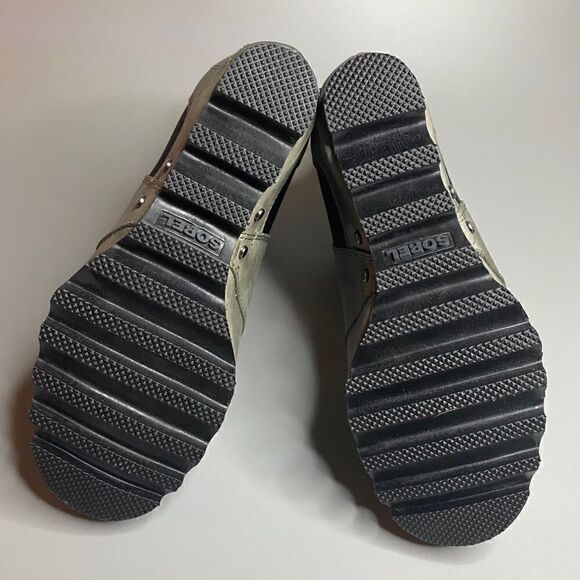Sorel Lea Wedge Boots Joan of Arctic Chelsea Quarry Grey Black 5 waterproof - Picture 5 of 5